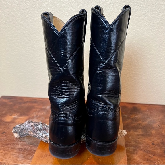 Justin Black Leather Boots - Picture 3 of 5